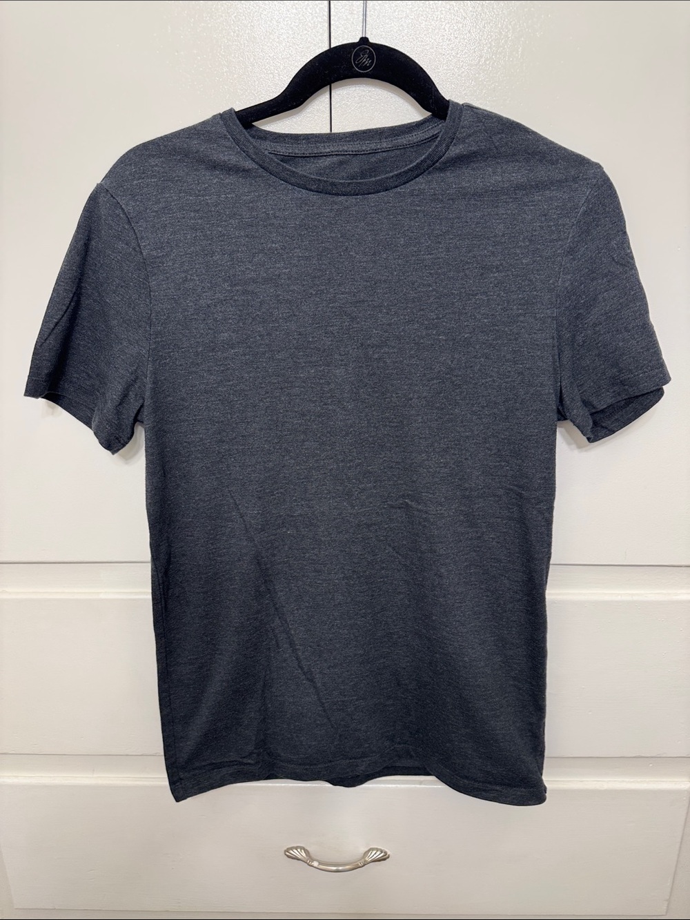 Classic Crew Neck Men's T-Shirt - Charcoal Gray